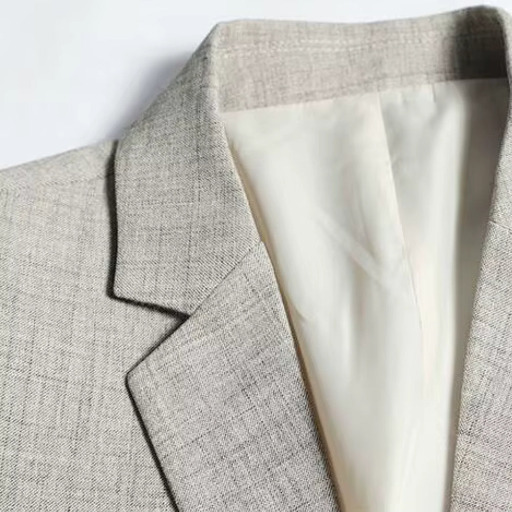 Blazer Homme Élégant Bouton Unique Revers | Tenue Formelle