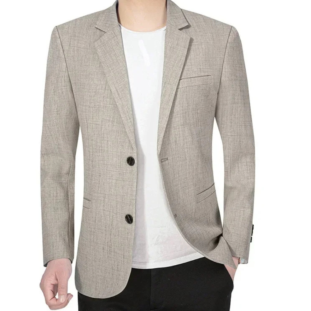 Blazer Homme Élégant Bouton Unique Revers | Tenue Formelle
