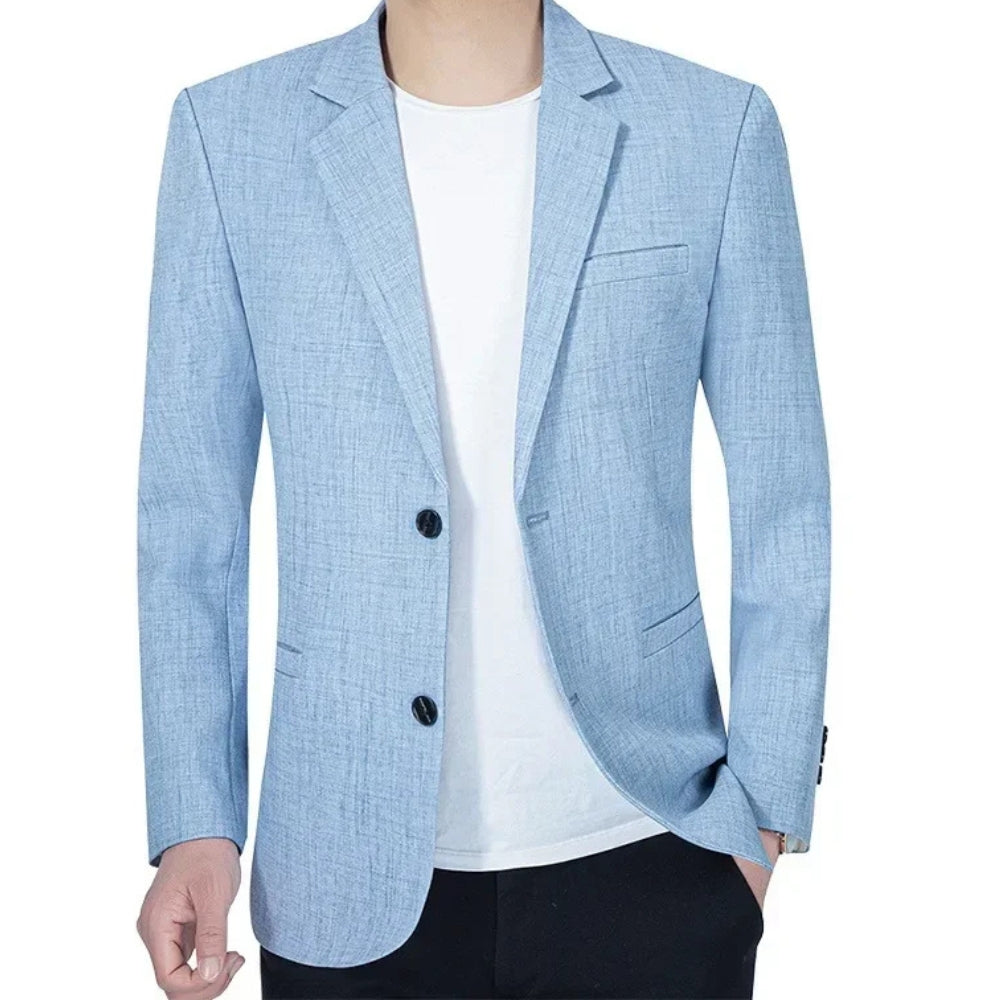 Blazer Homme Élégant Bouton Unique Revers | Tenue Formelle