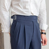 Pantalon de Costume à Plis Homme | Ceinture Réglable & Sartorial