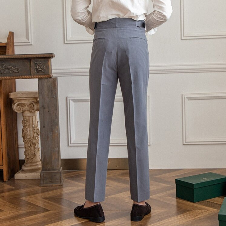 Pantalon de Costume à Plis Homme | Ceinture Réglable & Sartorial