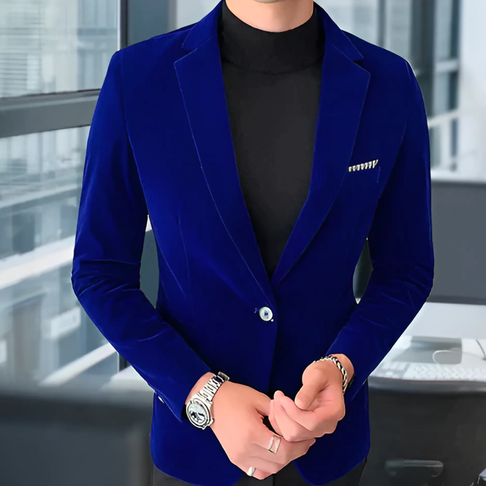 Veste Slim Fit Homme Revers & Bouton | Élégance Quotidienne