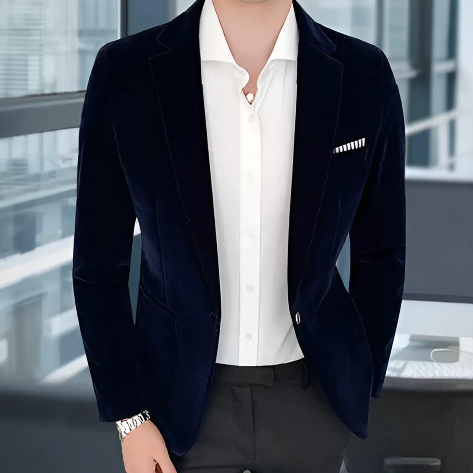 Veste Slim Fit Homme Revers & Bouton | Élégance Quotidienne