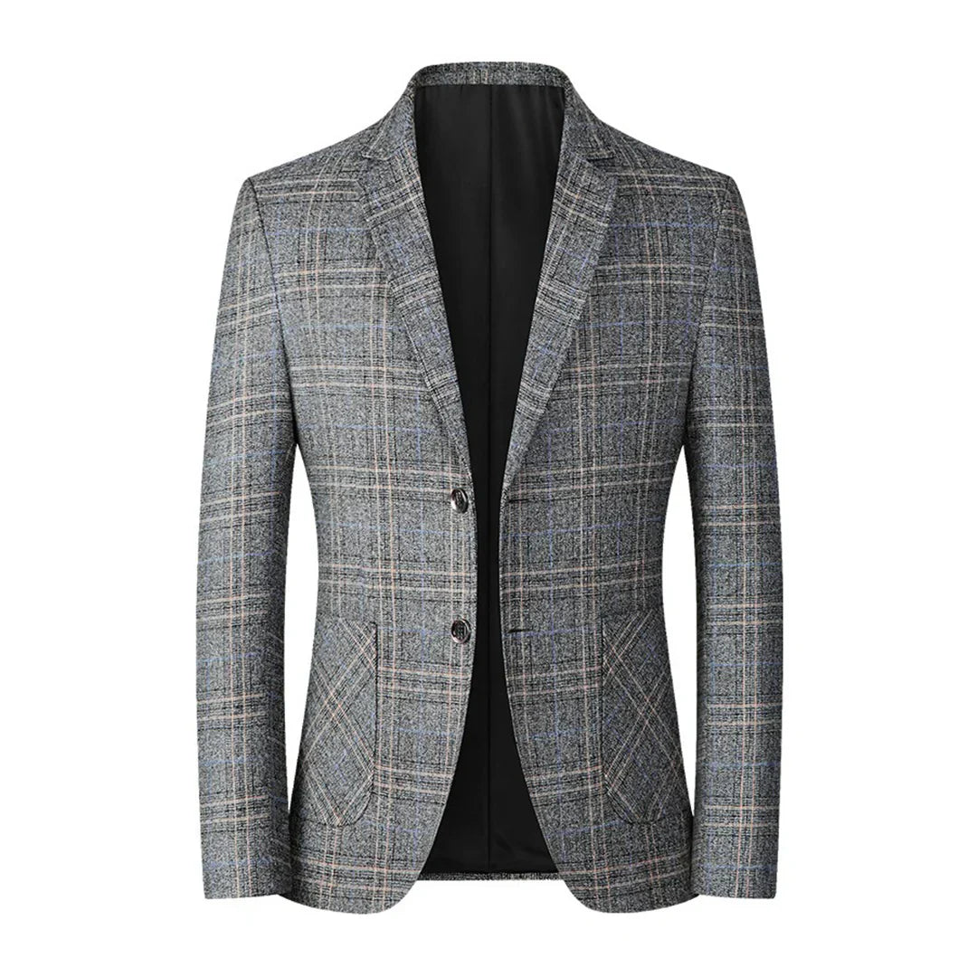 Blazer Homme Élégant Deux Boutons Revers | Style Versatile