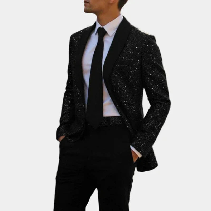 Blazer Homme Col Châle Brillant | Soirée & Cérémonie