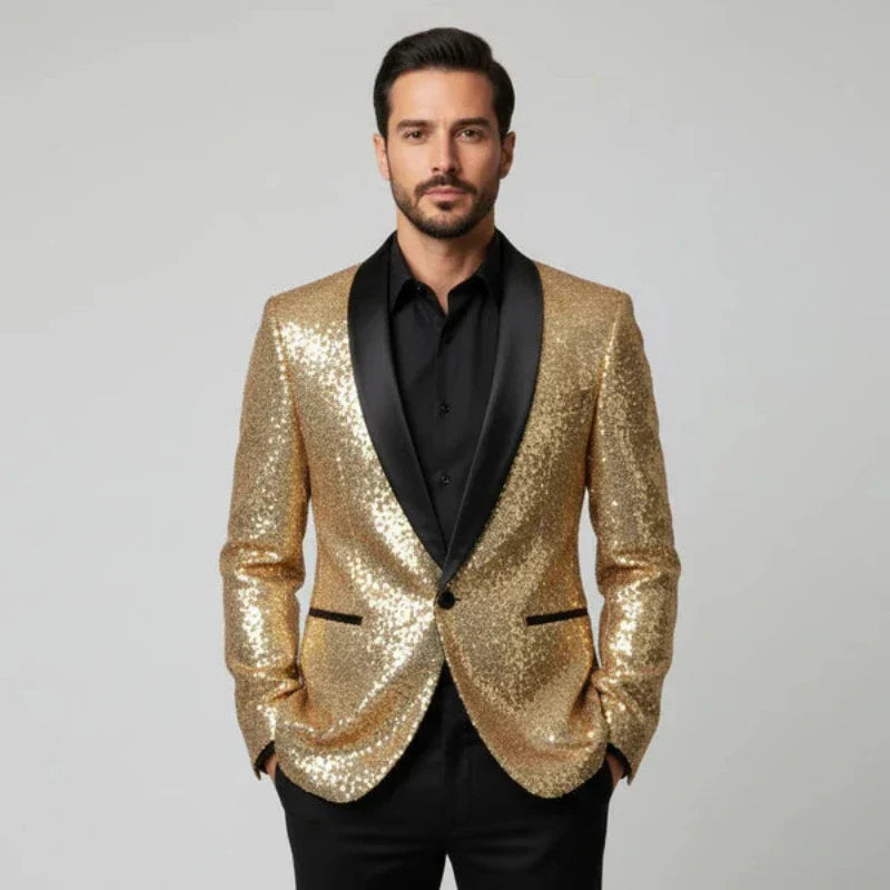 Blazer Smoking Homme Brillant | Élégance de Soirée