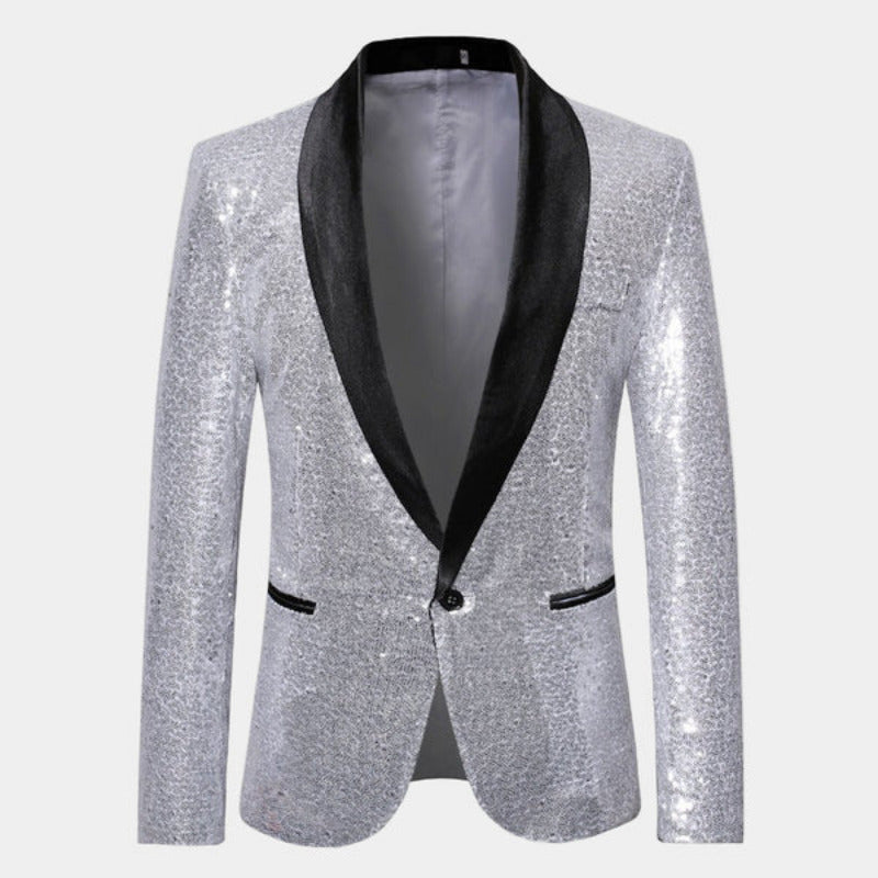 Blazer Smoking Homme Brillant | Élégance de Soirée