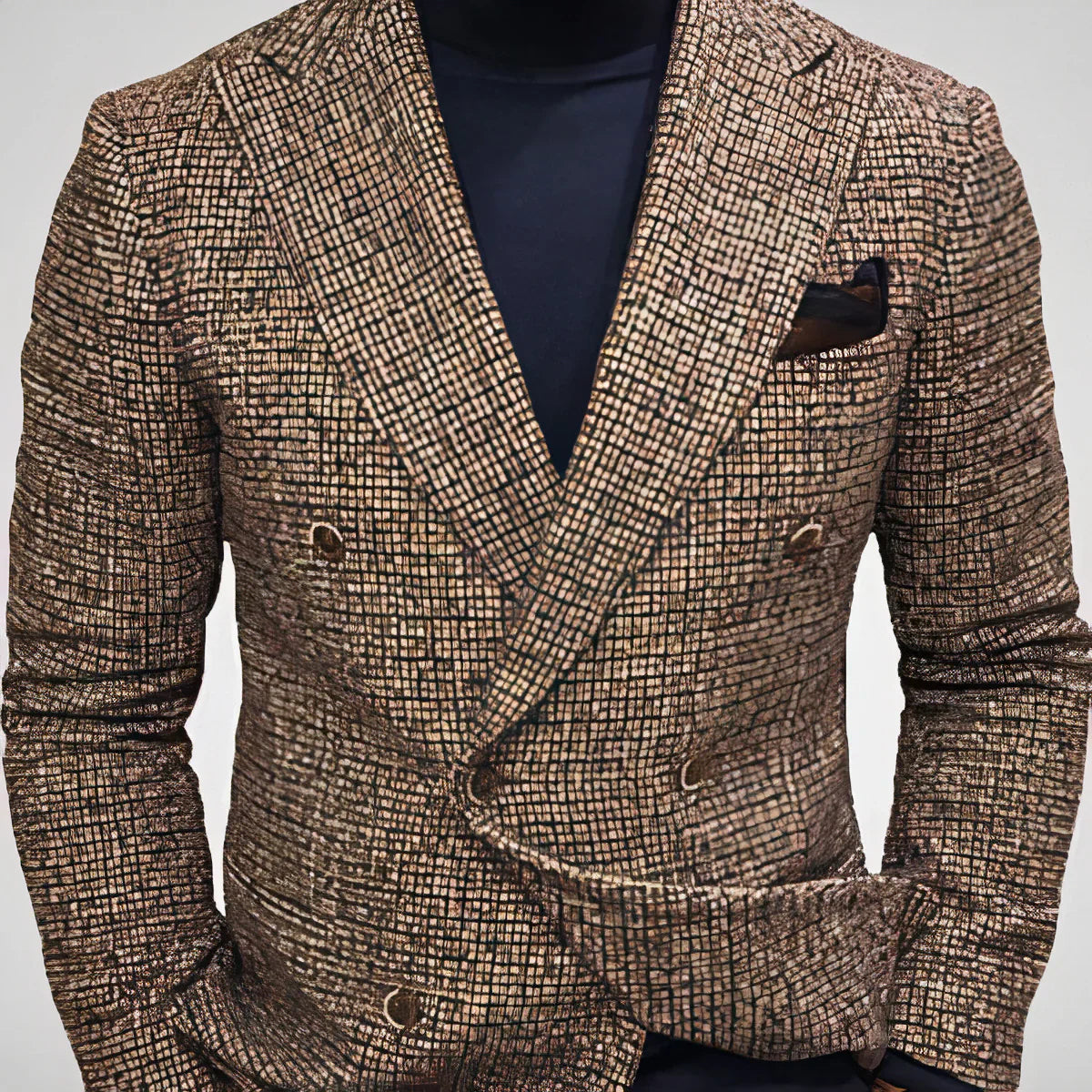 Veste Croisée Homme Élégante Col Classique | Style Moderne