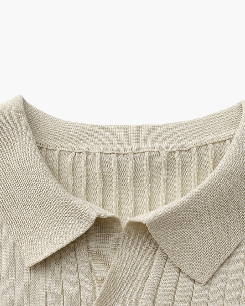 Polo à Côtes Premium Homme | Maille Élégante & Polyvalente