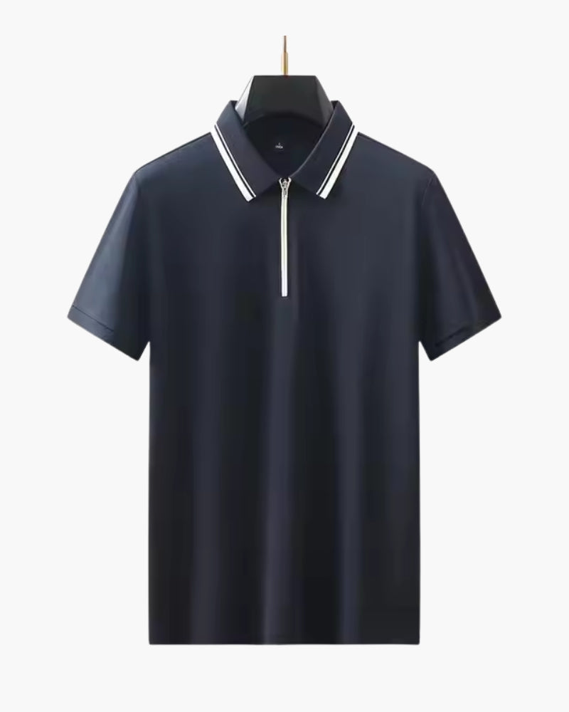 Polo Homme Maille Structurée avec Zip | Style Smart Casual