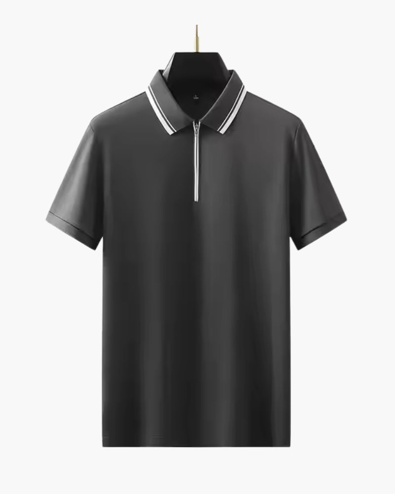 Polo Homme Maille Structurée avec Zip | Style Smart Casual