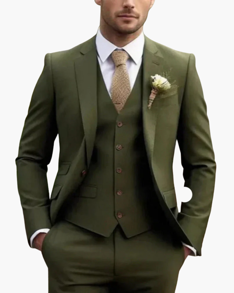 Costume 3 Pièces Homme Blazer Gilet Pantalon | Tenue Élégante