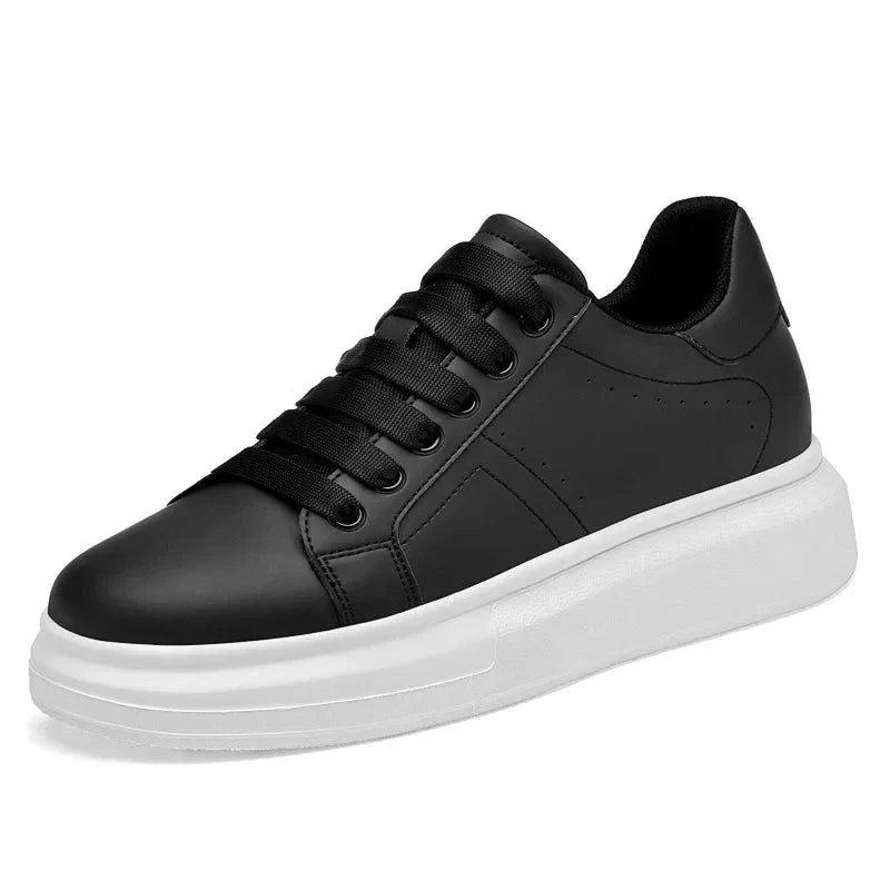 Sneakers Orthopédiques Rehaussantes Homme | Design Épuré & Confort Quotidien