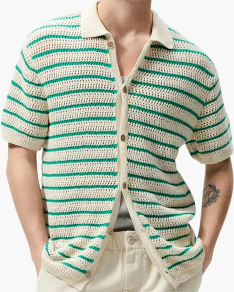 Chemise Tricot Manches Courtes Homme | Respirante & Confortable