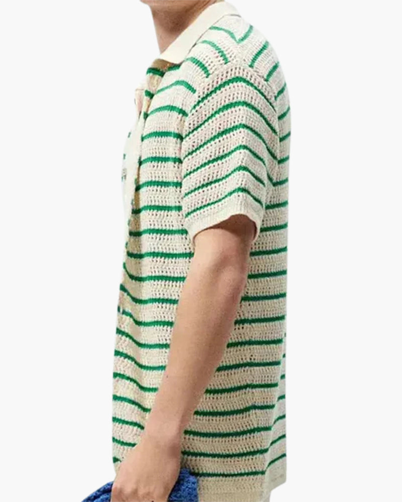 Chemise Tricot Manches Courtes Homme | Respirante & Confortable
