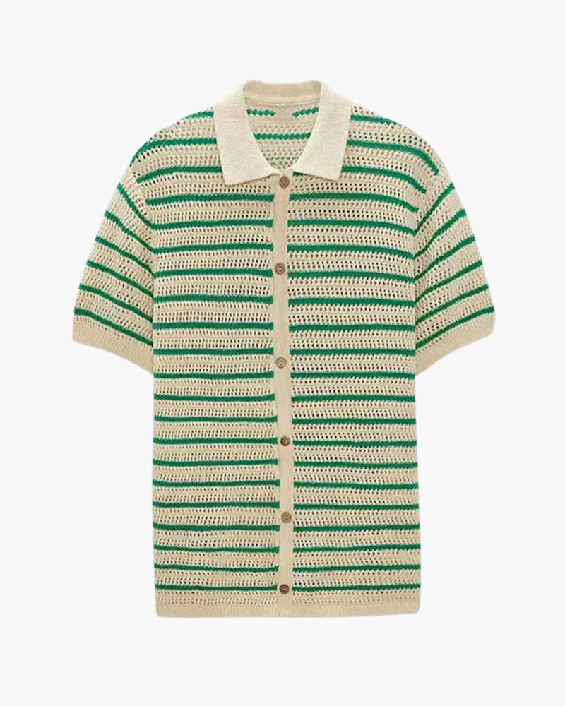 Chemise Tricot Manches Courtes Homme | Respirante & Confortable
