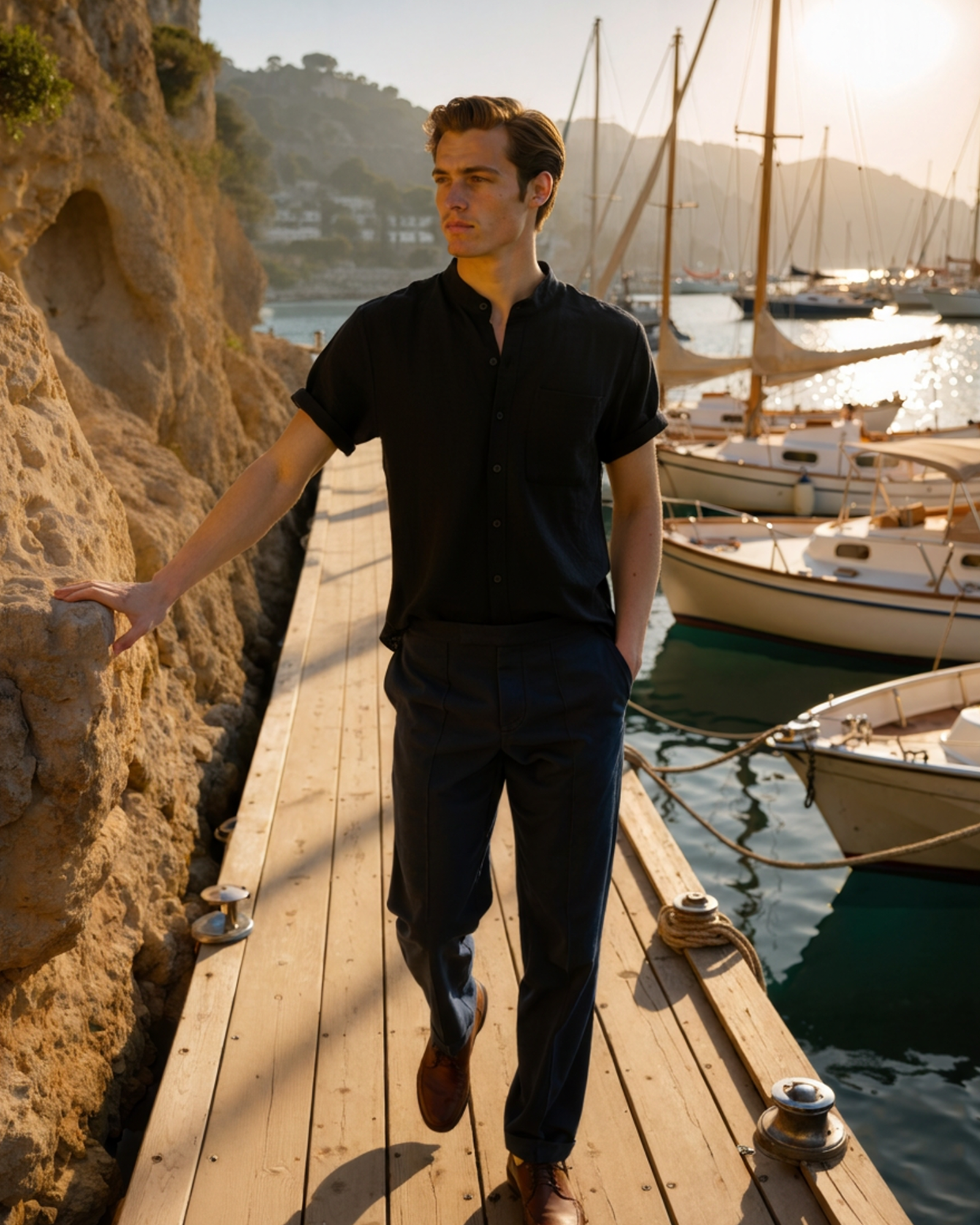 Chemise Col Mao Homme | Style Élégant & Moderne