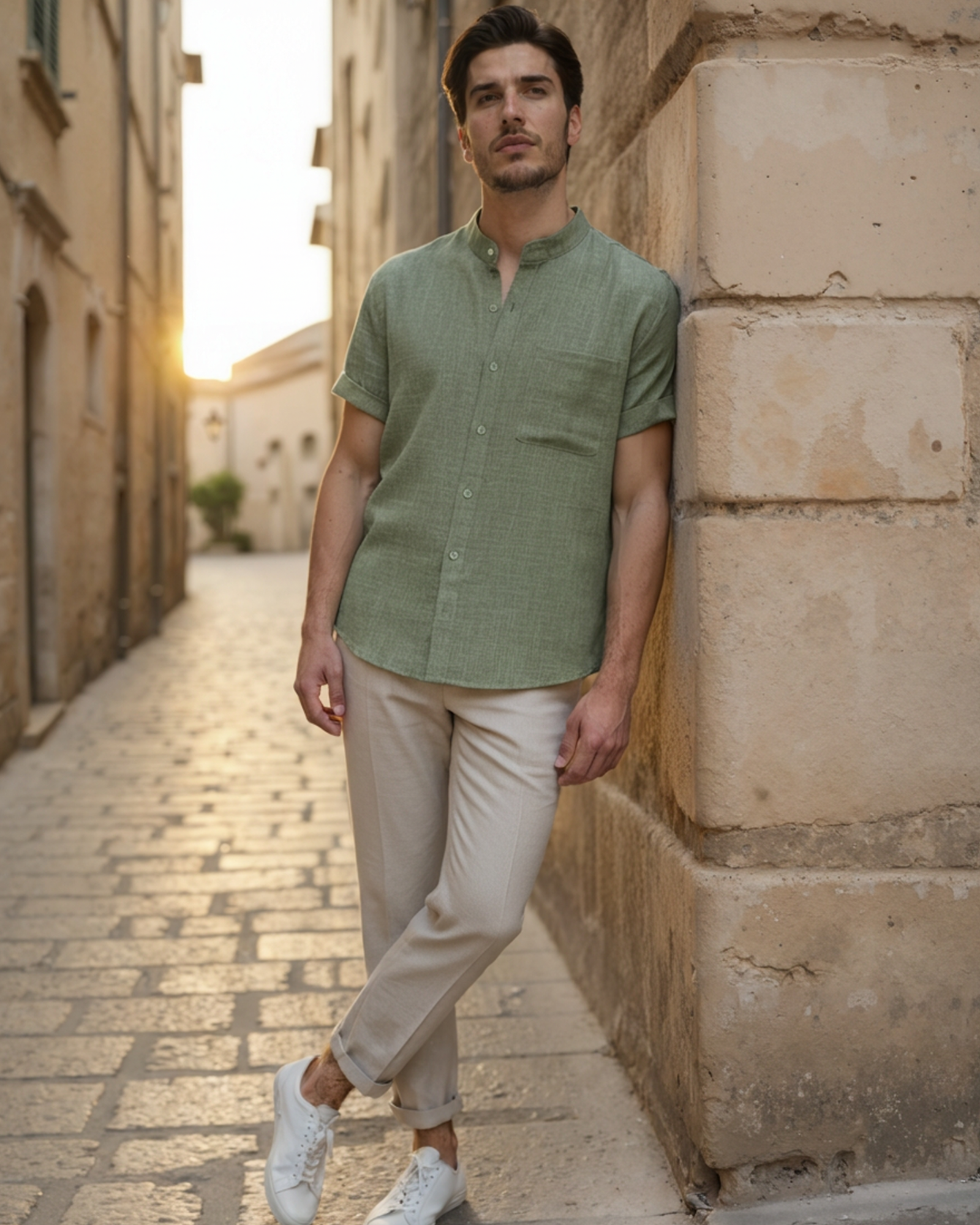 Chemise Col Mao Homme | Style Élégant & Moderne