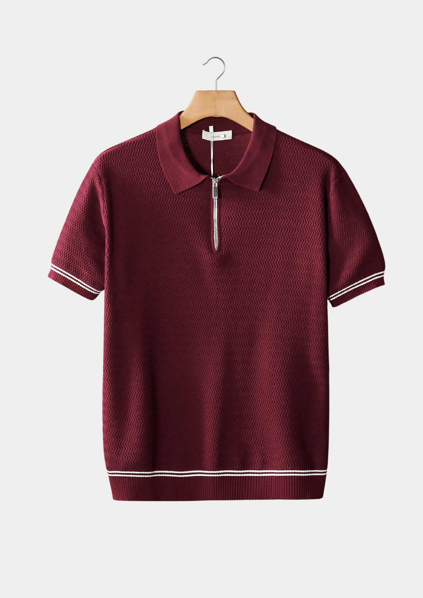 Polo Homme Zip Motif Zig-Zag | Style Estival Moderne