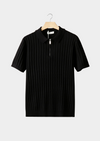 Polo à Rayures Demi-Zip Homme Manches Courtes | Style Estival