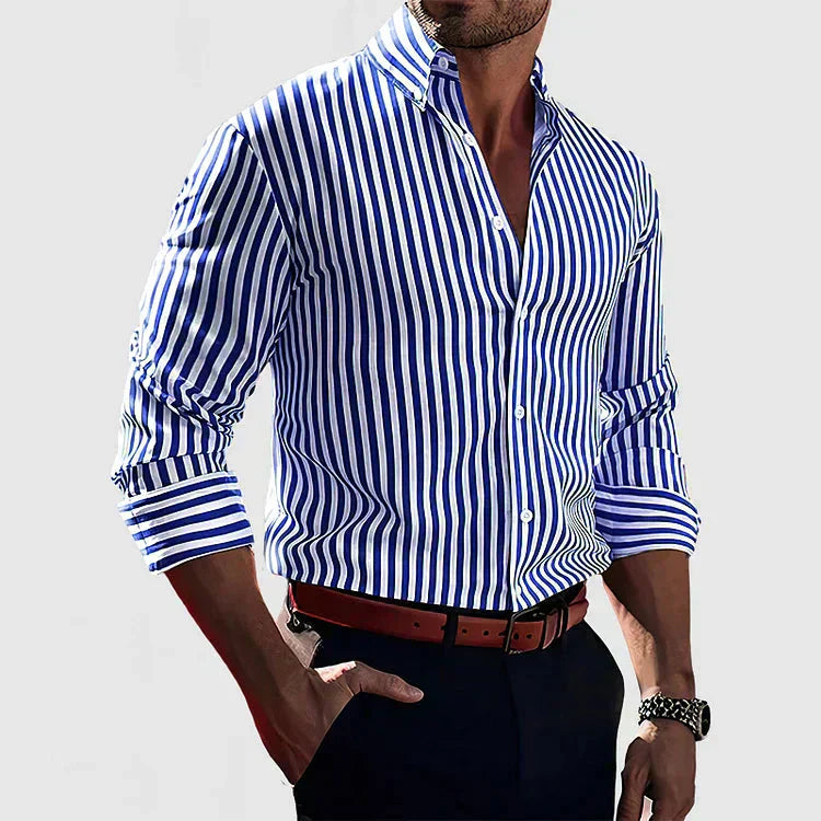 Chemise à Rayures Élégantes Homme | Style Classique Polyvalent