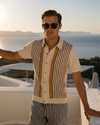 Polo Knit à Rayures Homme | Maille Premium & Style Raffiné