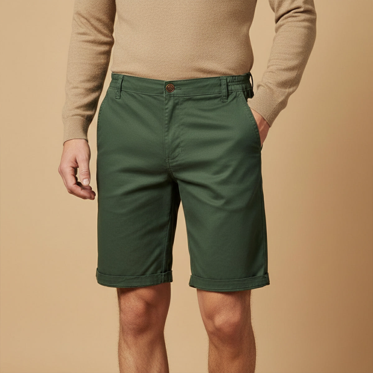 Short Homme Premium Coton Pli Plat | Style Estival Élégant