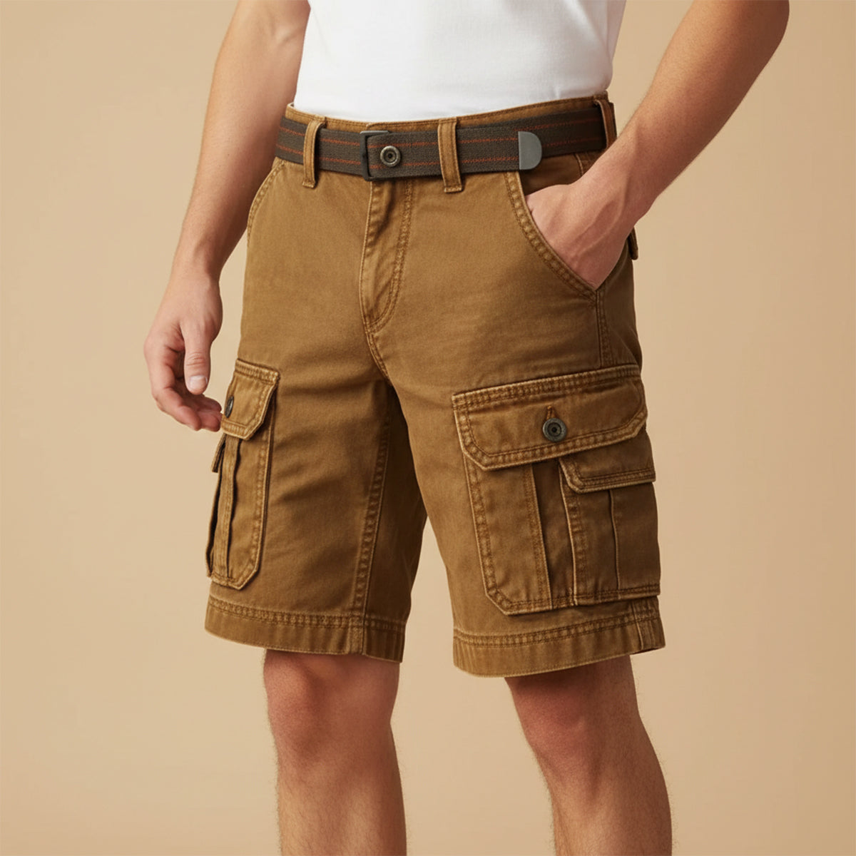 Short Cargo Utilitaire Homme Style Vintage | Poches & Confort