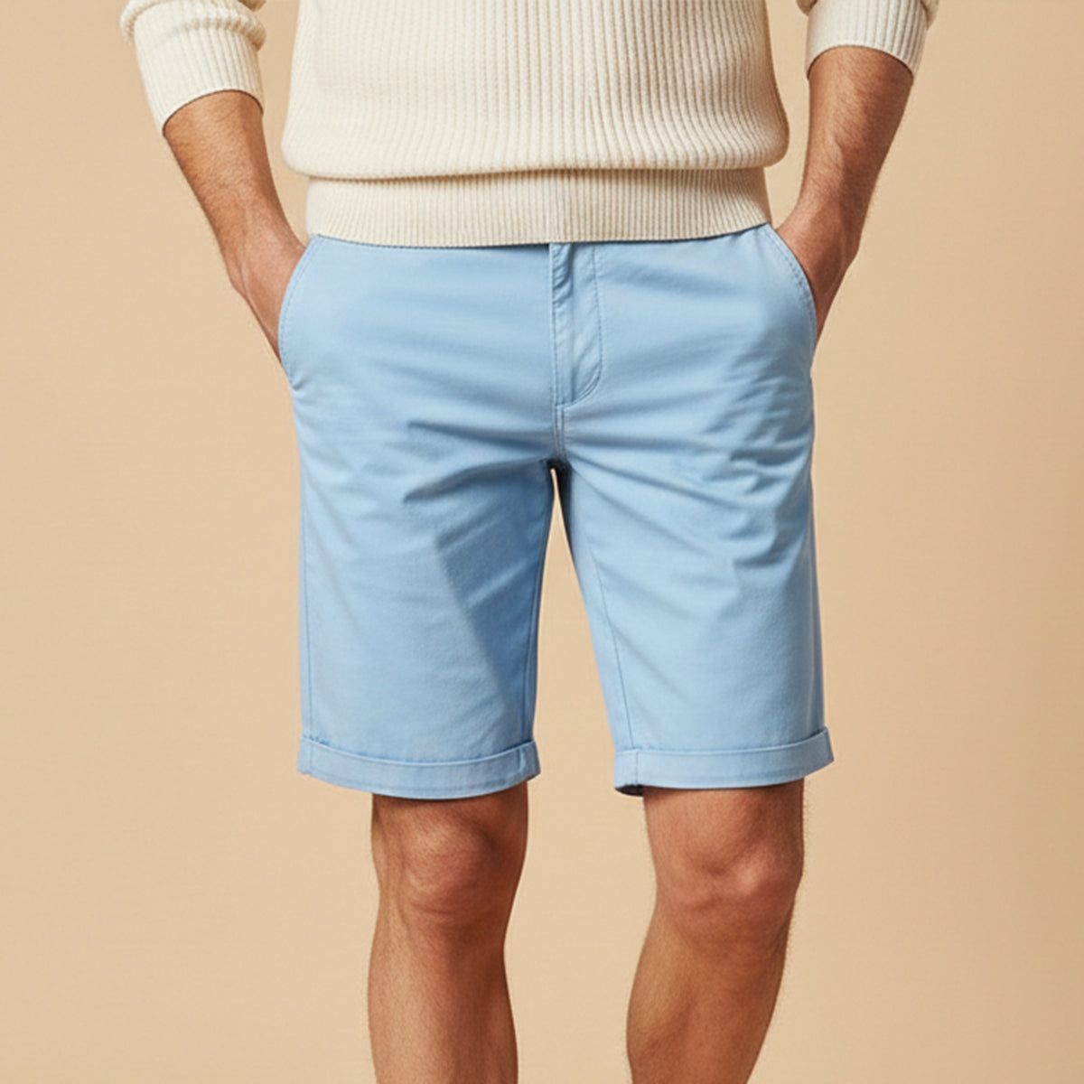 Short Homme Premium Coton Pli Plat | Style Estival Élégant